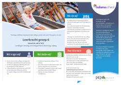 Vacature leerkracht groep 6